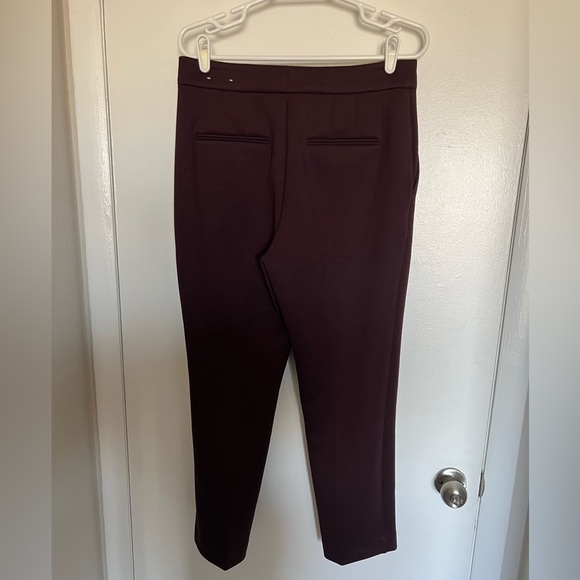 Ann Taylor high rise pintucked ankle pant double knit midnight fit - Picture 2 of 3